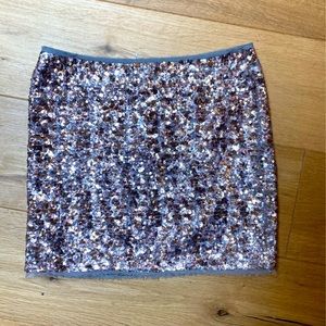 Zadig & Voltaire Rose Gold Sequin Skirt Small